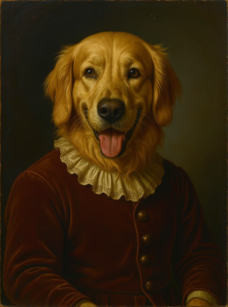 The Atelier pet portrait by Maison Zola