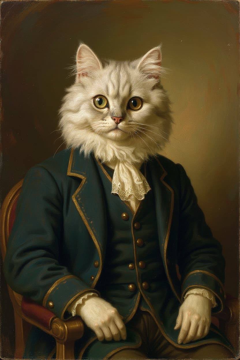 The Atelier: custom cat portrait of a Persian by Maison Zola